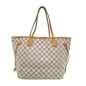 Louis Vuitton Damier Azur White Neverfull MM Tote Bag